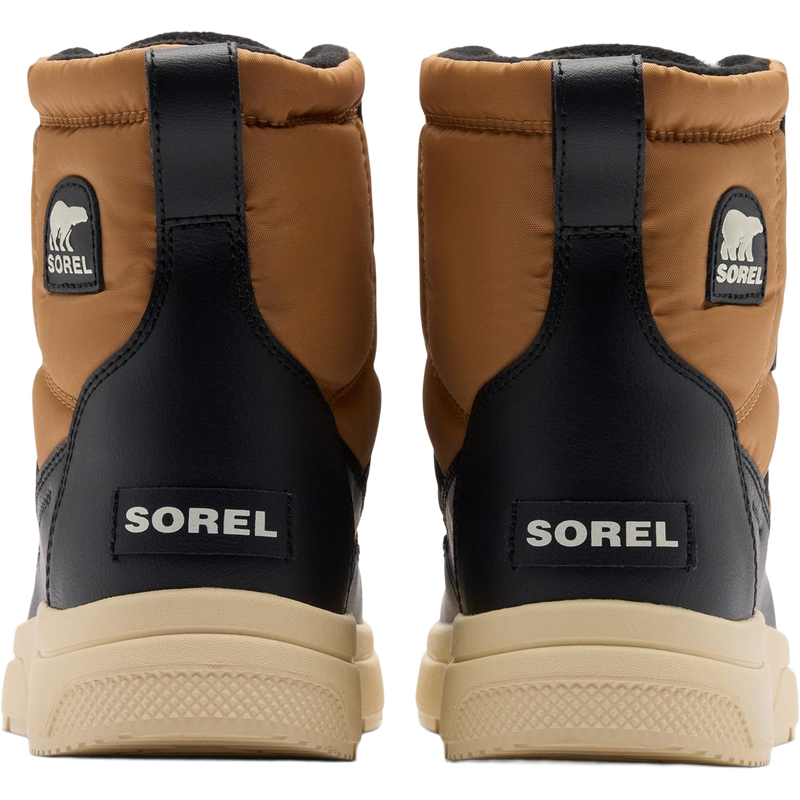 Sorel Little Kids Whitney III Mid Waterproof in Tawny Buff Bleached Ceramic back view