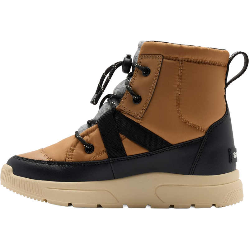 Sorel Little Kids Whitney III Mid Waterproof in Tawny Buff Bleached Ceramic left facing