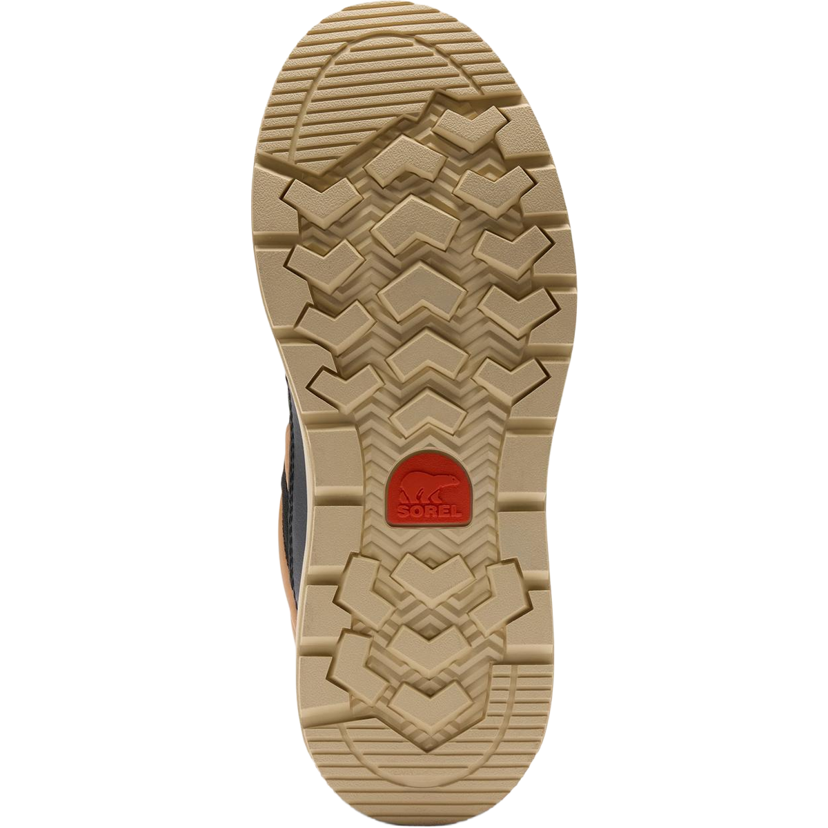 Sorel Little Kids Whitney III Mid Waterproof in Tawny Buff Bleached Ceramic traction detail