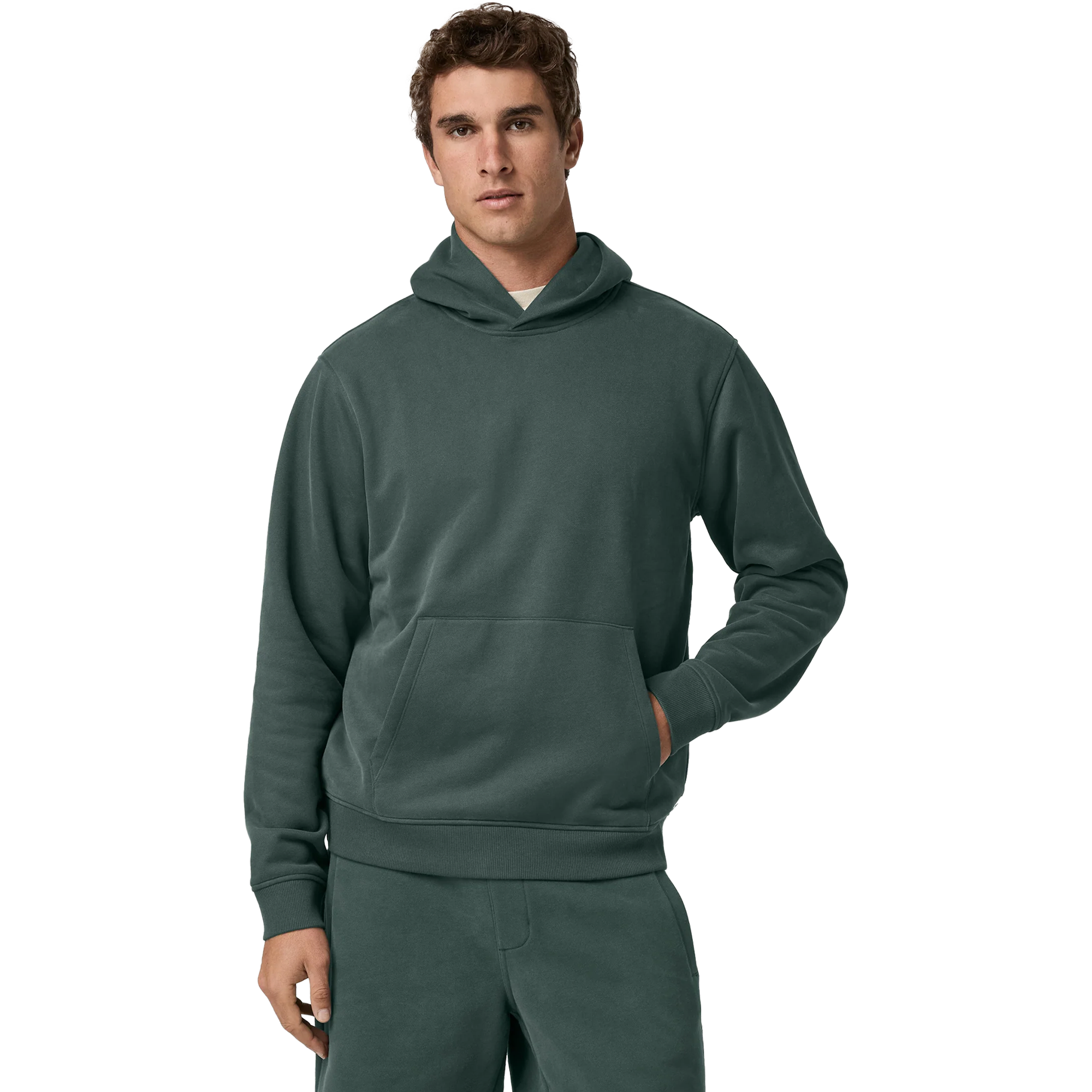 Vuori Men's Seaside Pullover Hoodie 2.0 in Hemlock