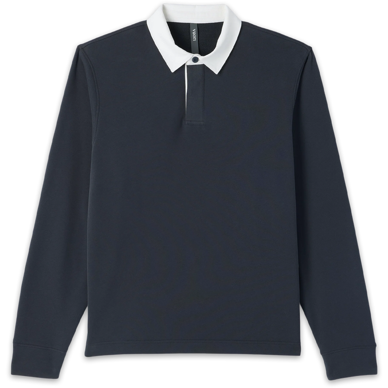 Vuori Men's Long Sleeve Cypress Rugby in Navy