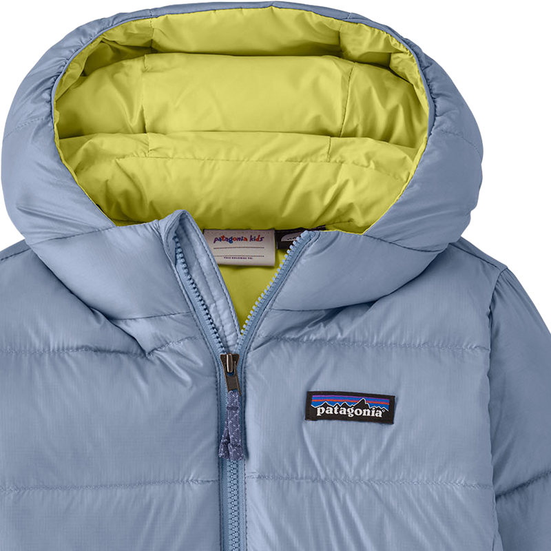 Youth Hi-Loft Down Sweater Hoody, Patagonia Youth Hi-Loft Down Sweater Hoody Front Logo