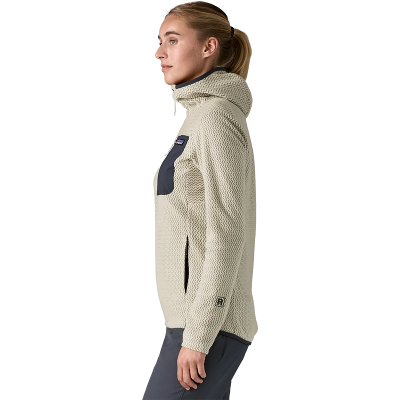 Women's R1 Air Full-Zip Hoody, Patagonia Women's R1 Air Full-Zip Hoody in WLWT Wool White left