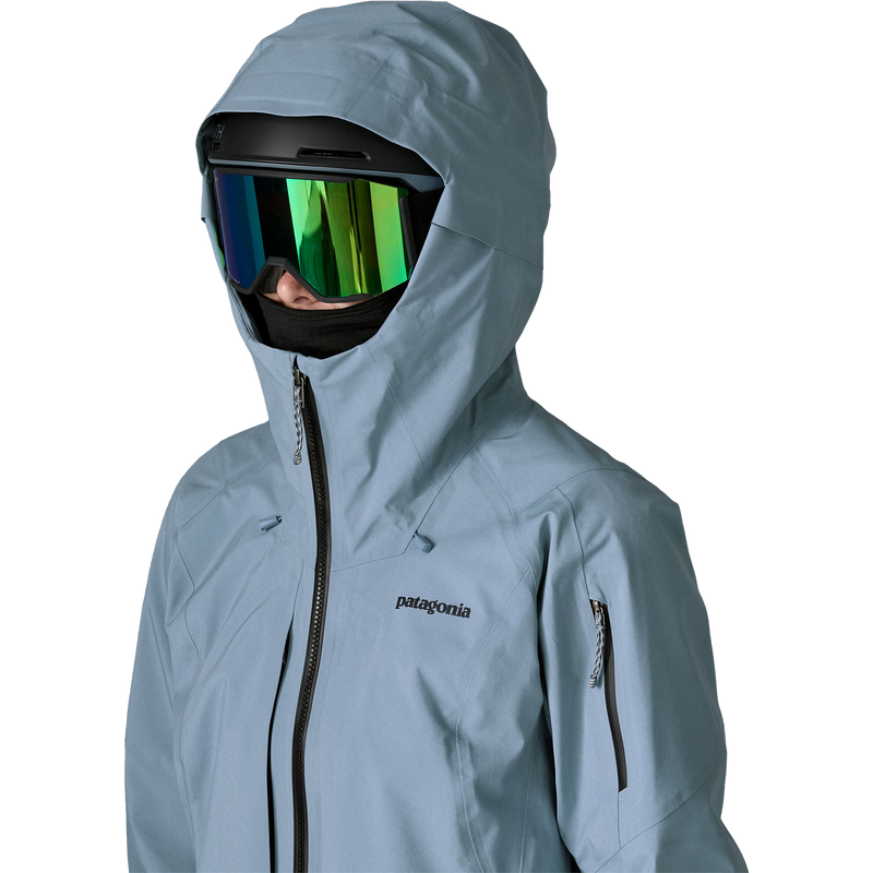 Women's PowSlayer Gore-Tex Jacket, Patagonia Women's PowSlayer Gore-Tex Jacket in BNLB-Barnacle Blue hood