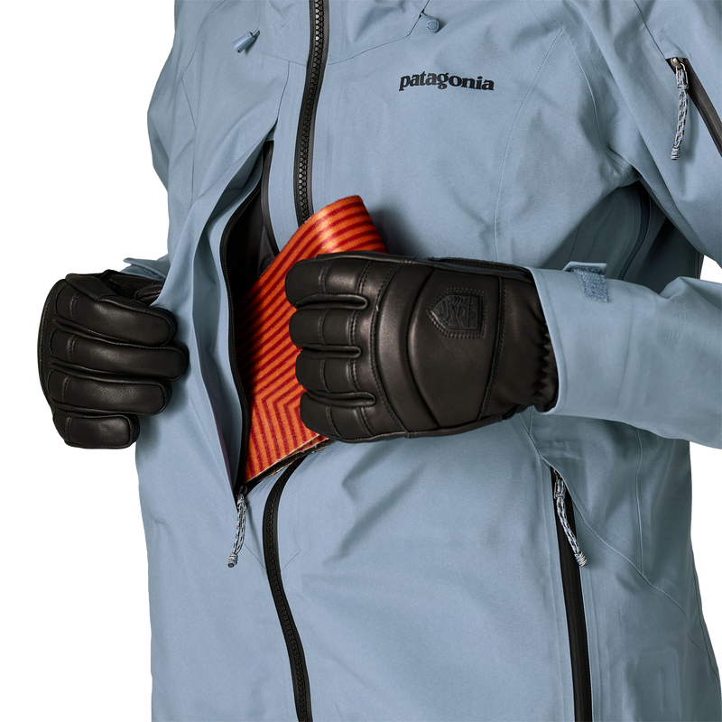 Women's PowSlayer Gore-Tex Jacket, Patagonia Women's PowSlayer Gore-Tex Jacket in BNLB-Barnacle Blue front right pocket