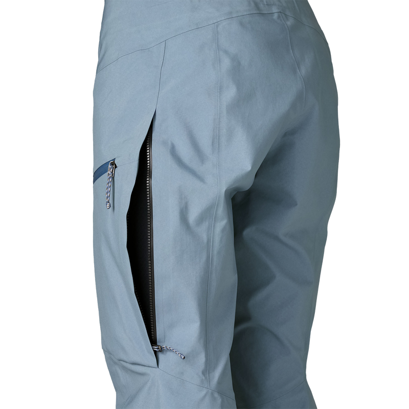 Women's PowSlayer Gore-Tex Pants, Patagonia Women's PowSlayer Gore-Tex Pants in BNLB-Barnacle Blue right rear