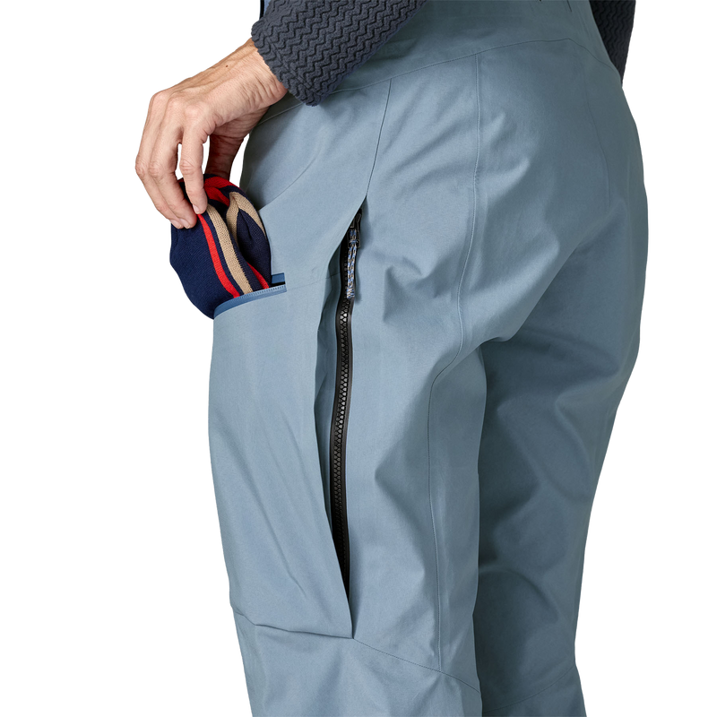 Women's PowSlayer Gore-Tex Pants, Patagonia Women's PowSlayer Gore-Tex Pants in BNLB-Barnacle Blue right pocket