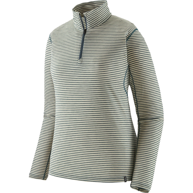 Patagonia Women's Capilene Lightweight Zip Neck in Polar Stripe:Summit Blue