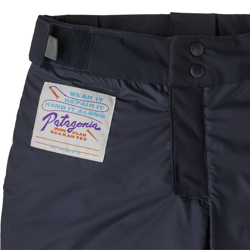 Youth Storm Shift Pants, Patagonia Youth Storm Shift Pants name tag and velcro waist