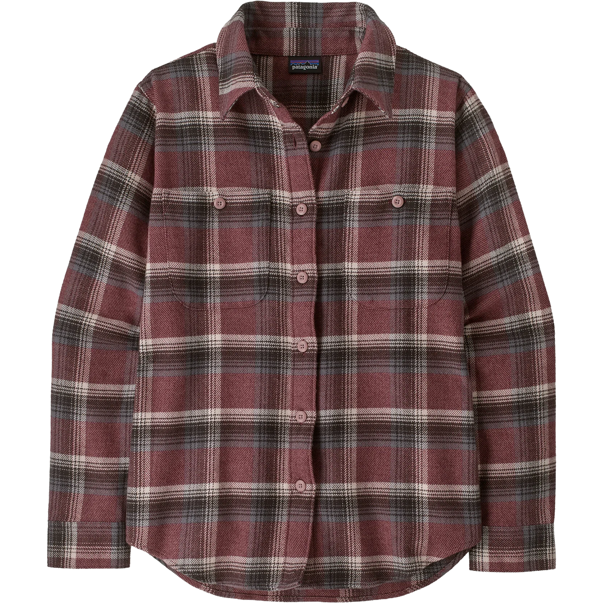 Patagonia Women's Fjord Flannel Shirt in Cozy Cabin Berry Fig
