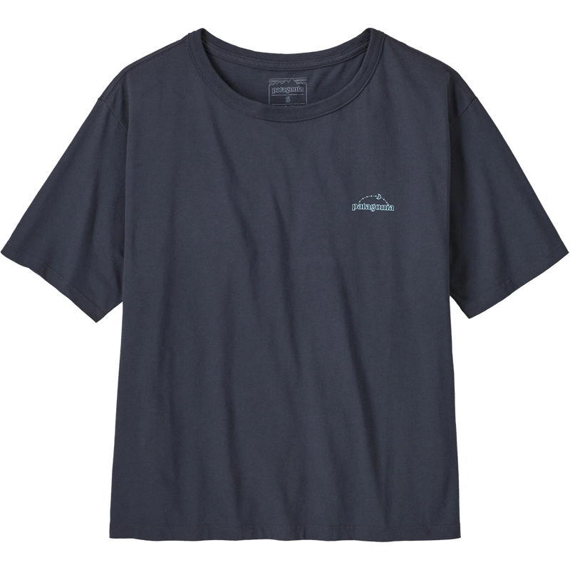 Women's P-6 Cosmos Easy-Cut T-Shirt, Patagonia Women's P-6 Cosmos Easy-Cut T-Shirt in Smolder Blue front side