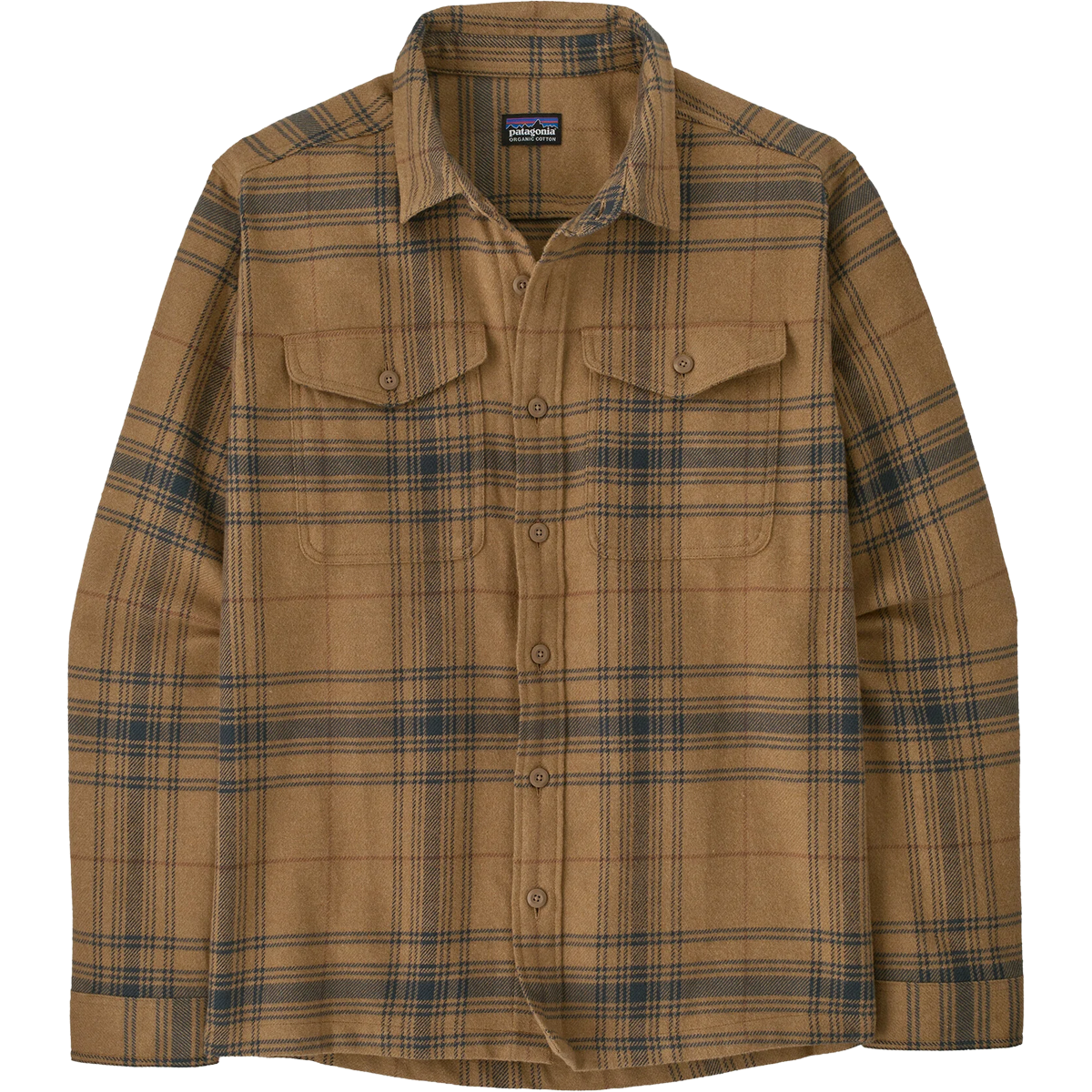 Patagonia Men's Fjord Flannel Shirt in Dissolve Slab Khaki