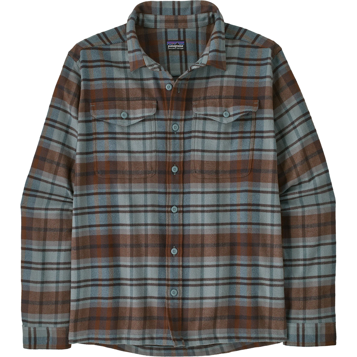 Patagonia Men's Fjord Flannel Shirt in Rising Storm Blue Sage