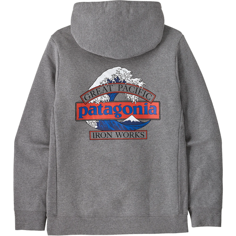 Patagonia Men’s Great Waves Uprisal Hoodie in Gravel Heather