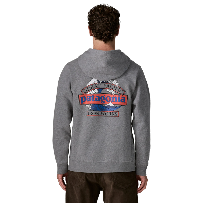 Patagonia Men’s Great Waves Uprisal Hoodie back on model