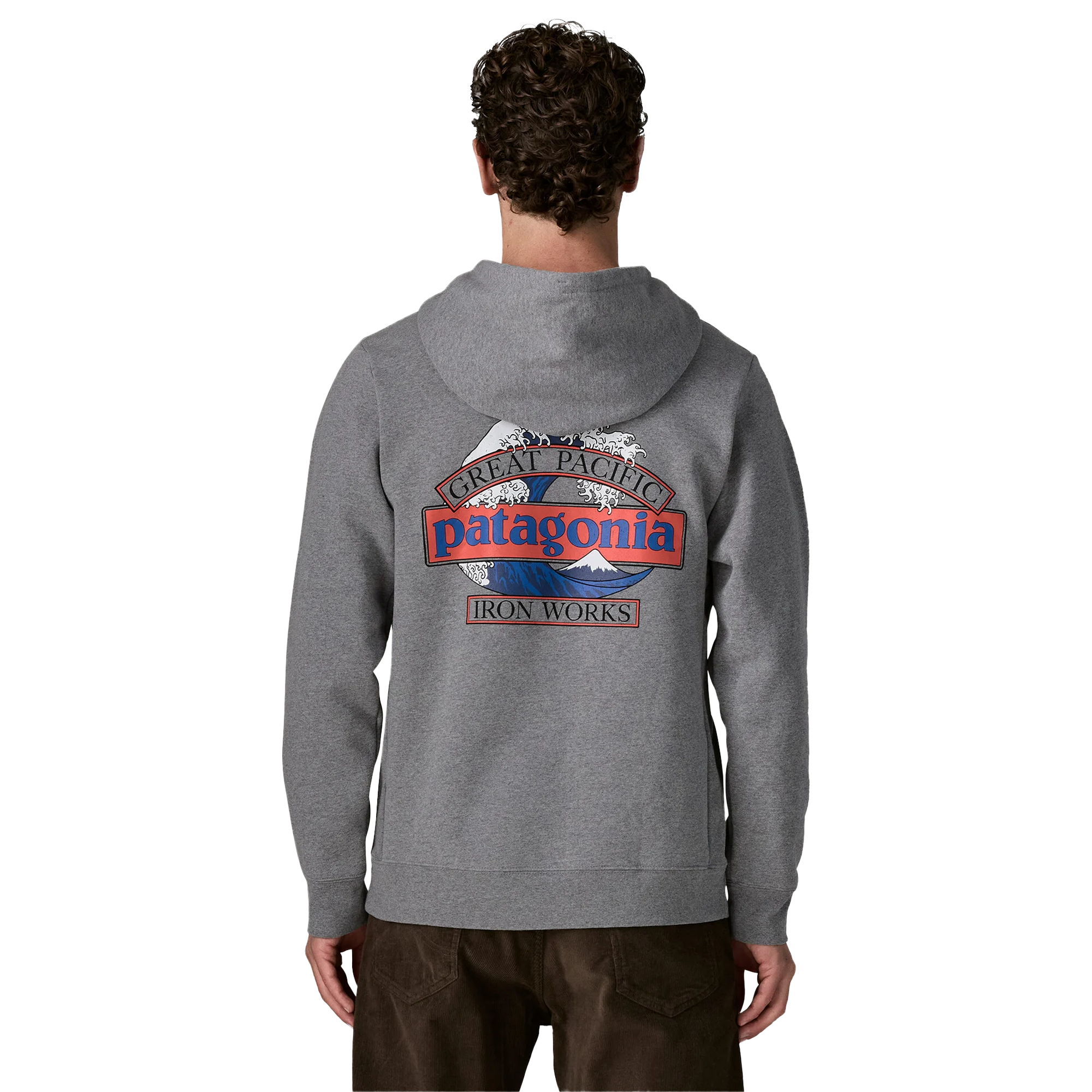 Patagonia Men’s Great Waves Uprisal Hoodie back on model