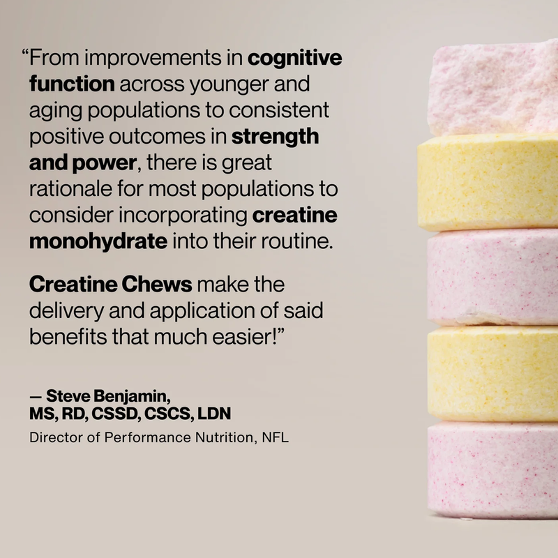 Creatine Chews (150 Count), Momentous Creatine Chews Nutrition Quote