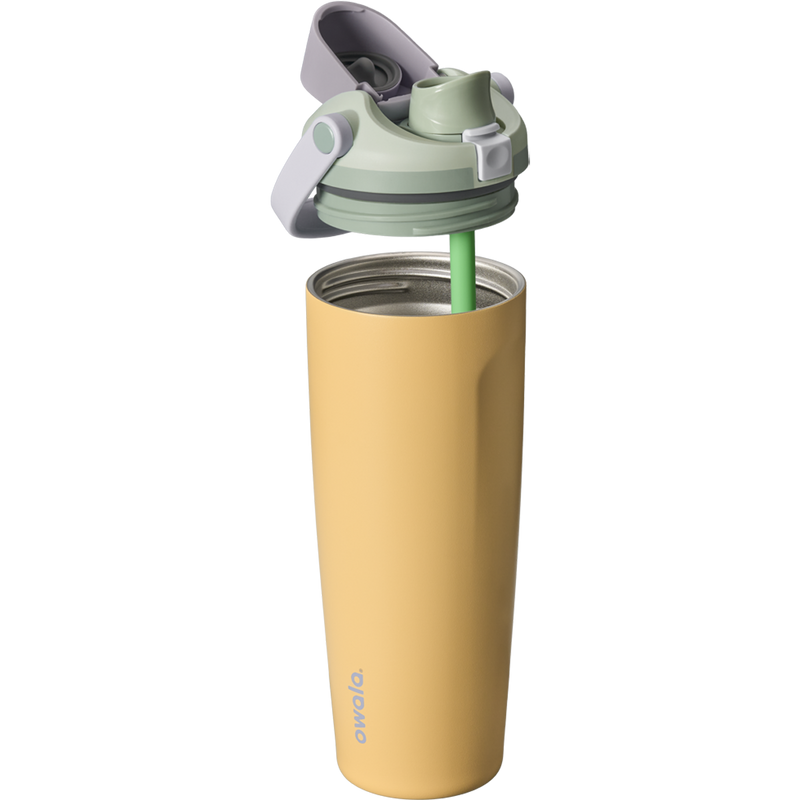 FreeSip Sway 30oz, Owala FreeSip Sway 30oz in Beach Front with lid detached