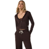 Vuori Women's Halo Mini Full Zip Hoodie in Java Heather