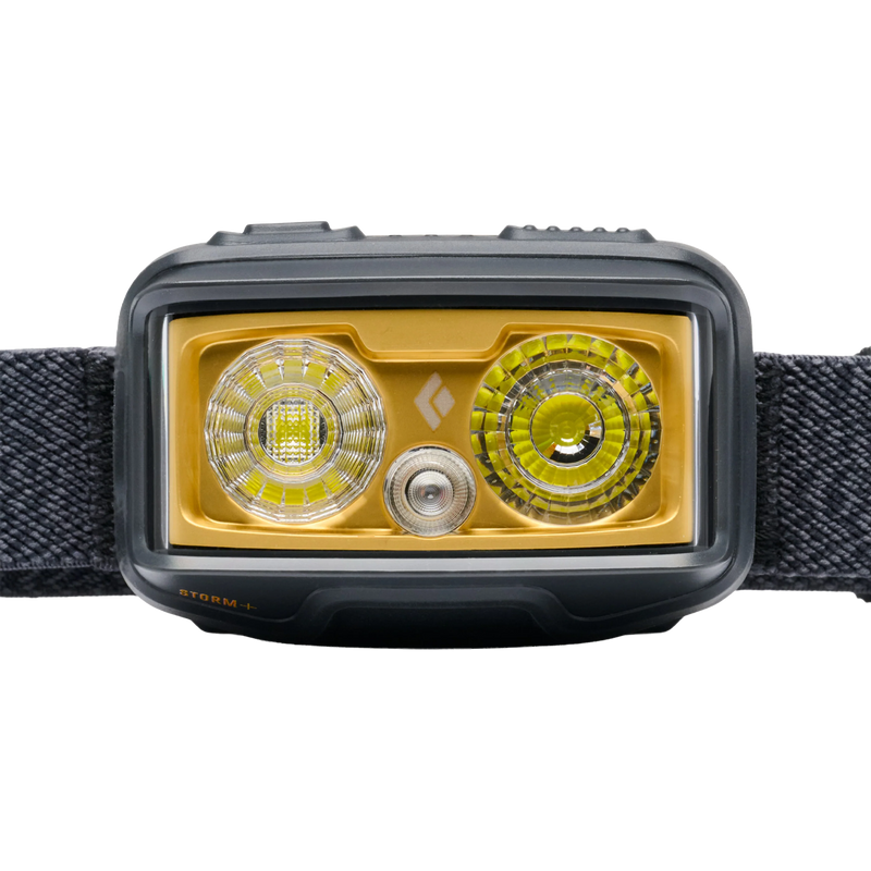 Storm+ Headlamp, Black Diamond Storm+ Headlamp in Black with bulb detail