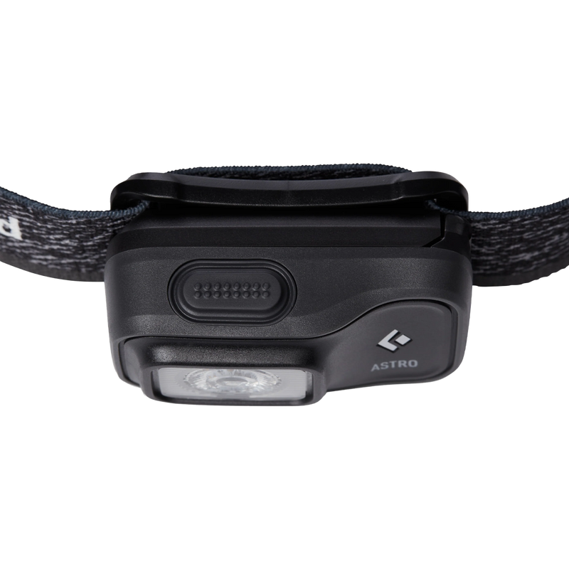 Astro 300 Headlamp, Astro 300 Headlamp in Graphite with button detail