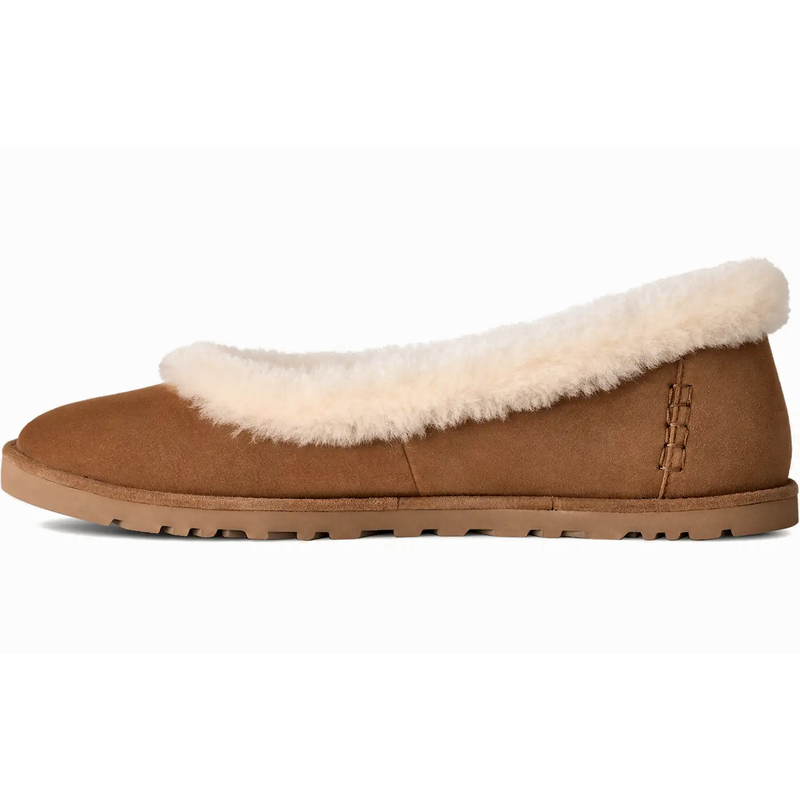 Women's Zora Ballet Flat, UGG Women's Zora Ballet Flat in CHE Chestnut inside profile right shoe
