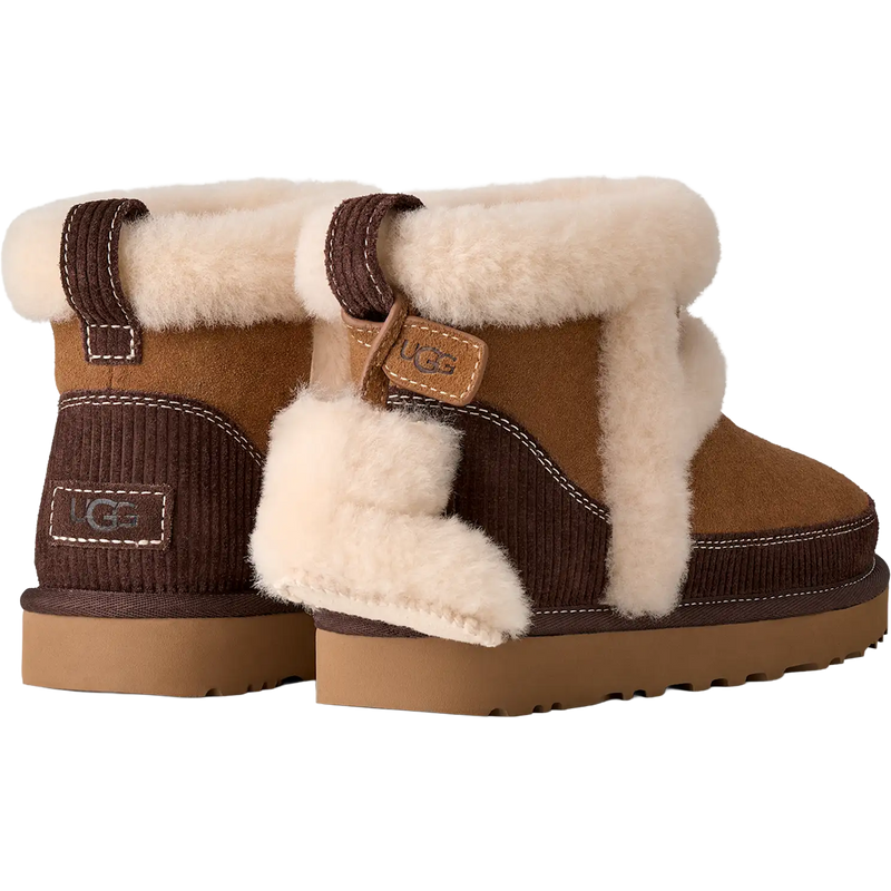 UGG Women's Classic Mini Heritage in Chestnut angled rear view