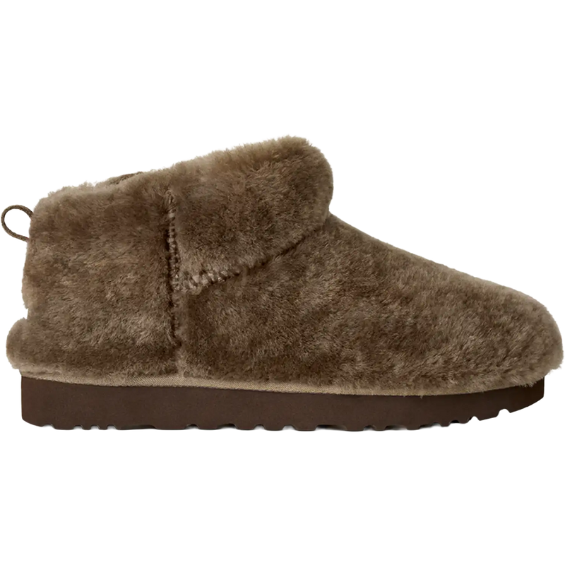 UGG Women's Classic Ultra Mini Fluffed in Light Bronze