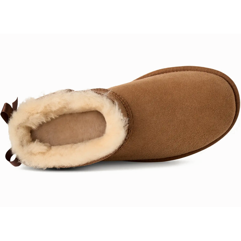 Women's Ultra Mini Bailey Bow II, UGG Women's Ultra Mini Bailey Bow II in CHE-Chestnut top