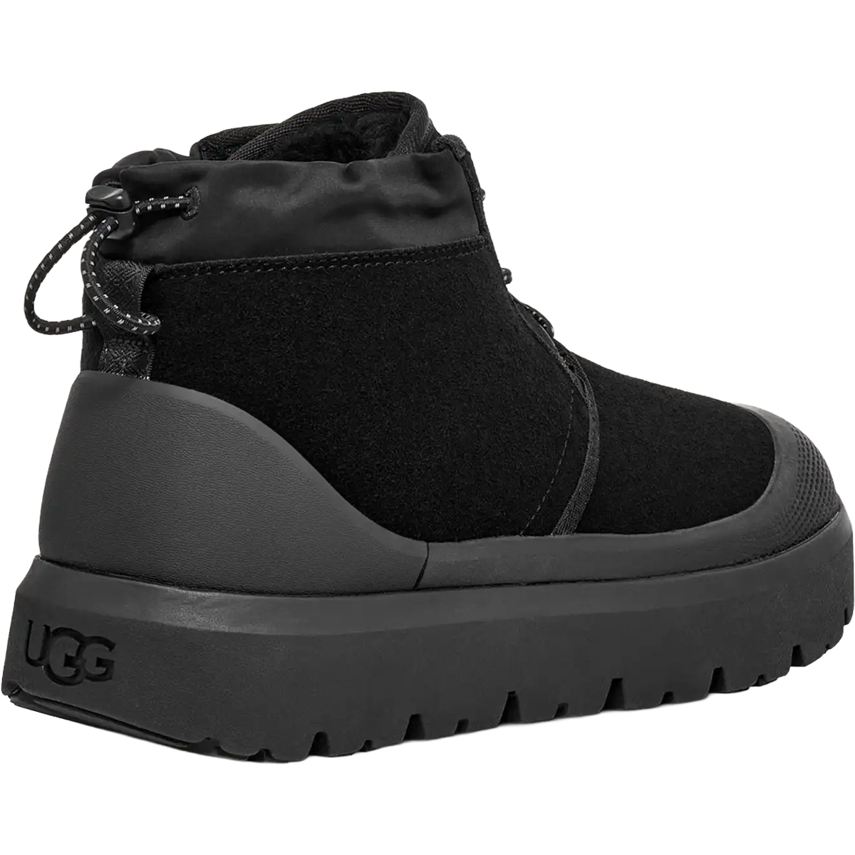 UGG Men's Neumel Weather Hybrid in Black angled heel detail