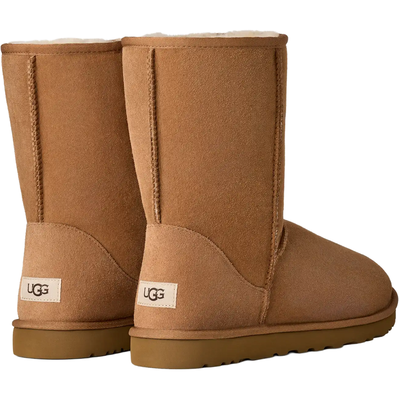 Men's Classic Short, UGG Men's Classic Short in Chestnut side by side with logo detail