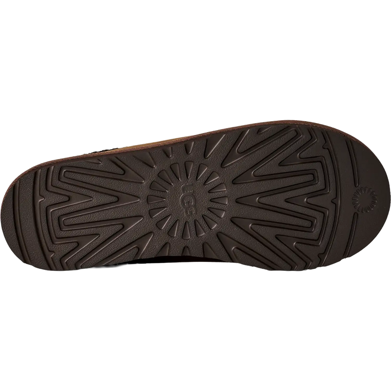 UGG Men's Tasman II Nubuck in Dark Chestnut bottom view