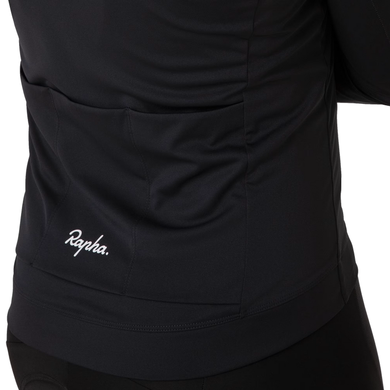 Men's Core Thermal Long Sleeve Jersey, Rapha Men's Core Thermal Long Sleeve Jersey pockets and logo