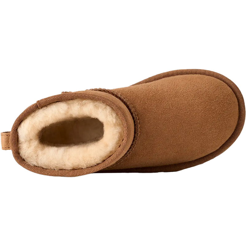 UGG Youth Classic Mini II in Chestnut top view