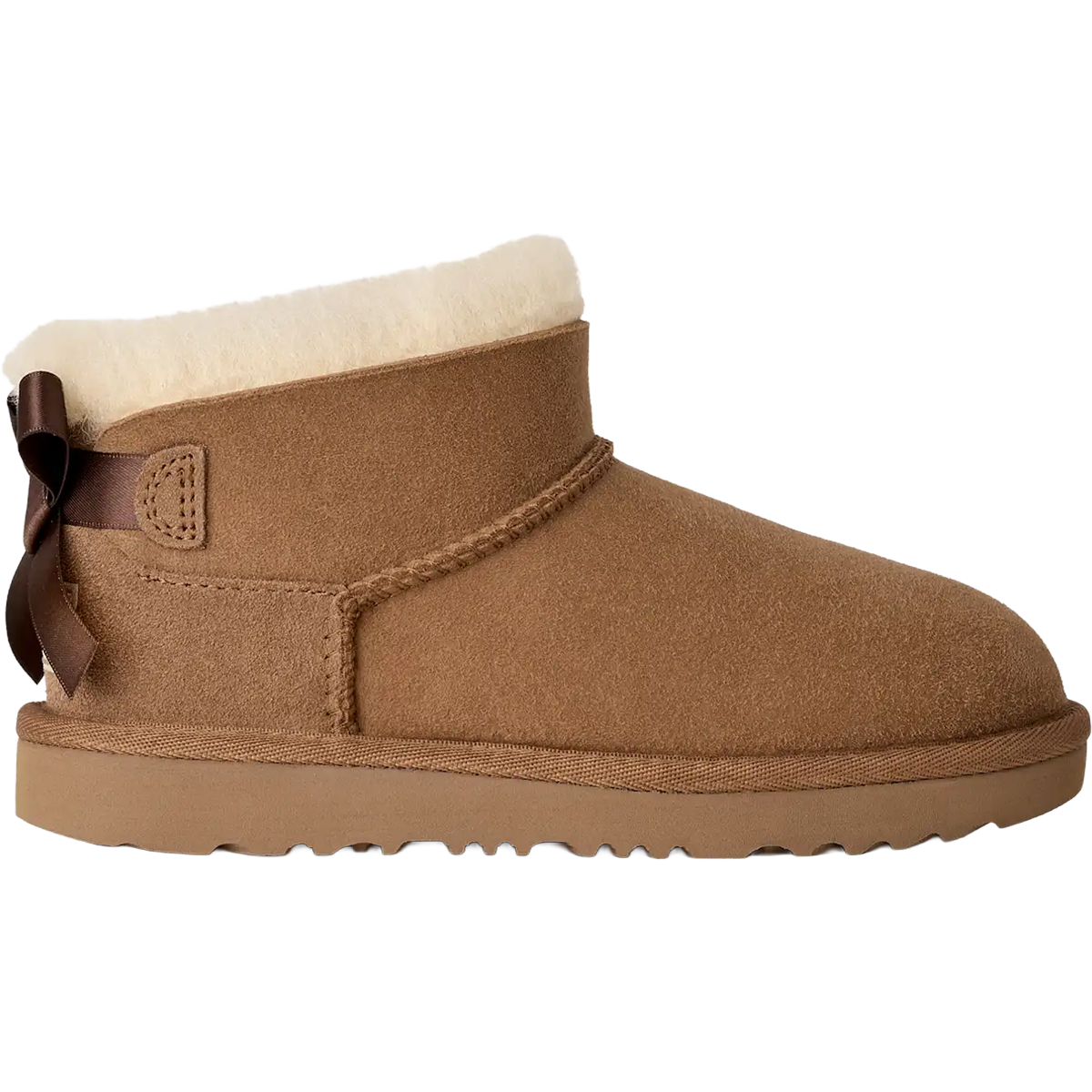 UGG Youth Ultra Mini Bailey Bow II in Chestnut