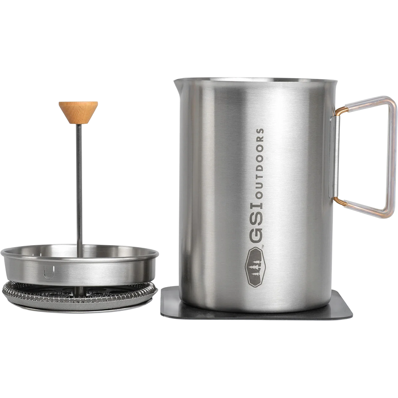 Glacier 40 Oz Stovetop Javapress, GSI Outdoors Glacier 40 Oz Stovetop Javapress press and cup