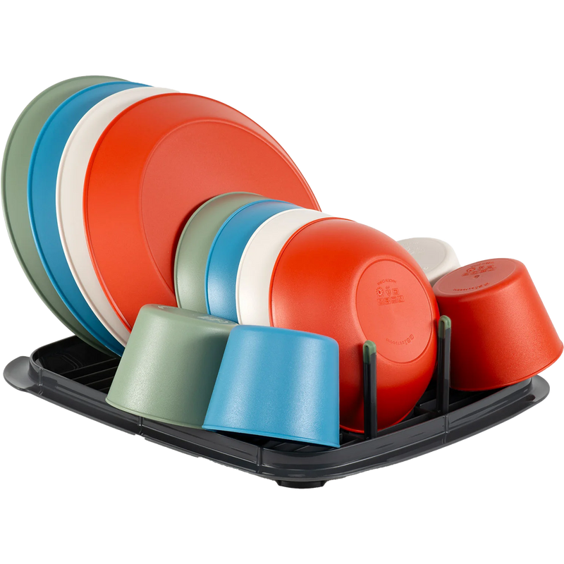 Escape Dish Rack and Sink Set, GSI Outdoors Escape Dish Rack and Sink Set with diningware