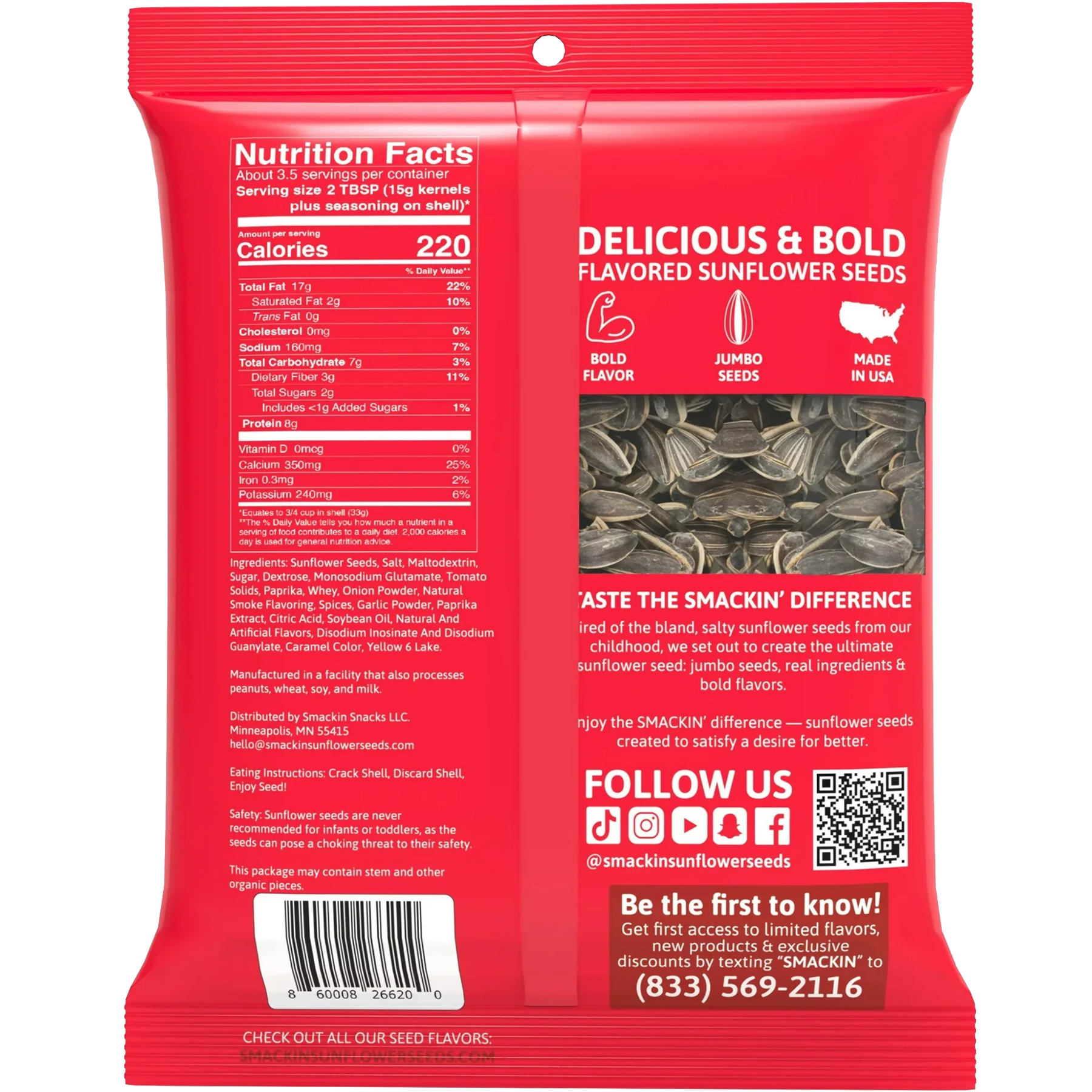 Smackin Sunflower Seeds alternate view