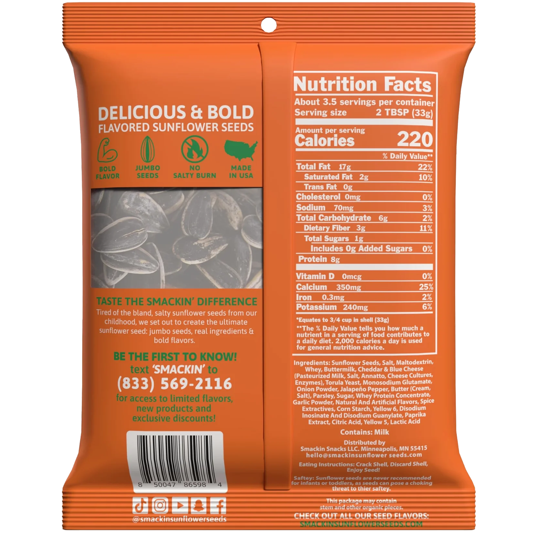 Smackin Sunflower Seeds alternate view