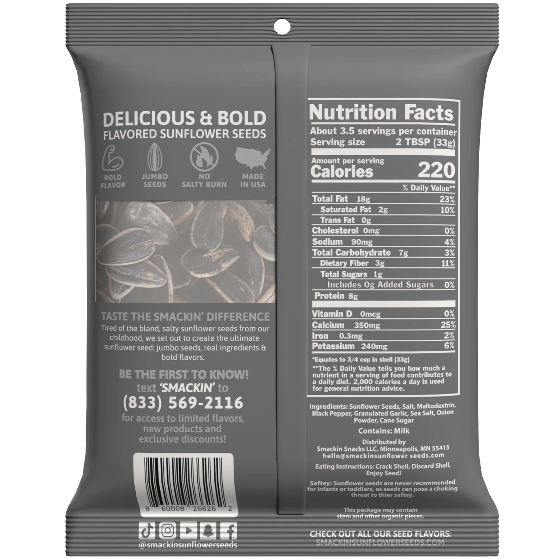 Smackin Sunflower Seeds alternate view