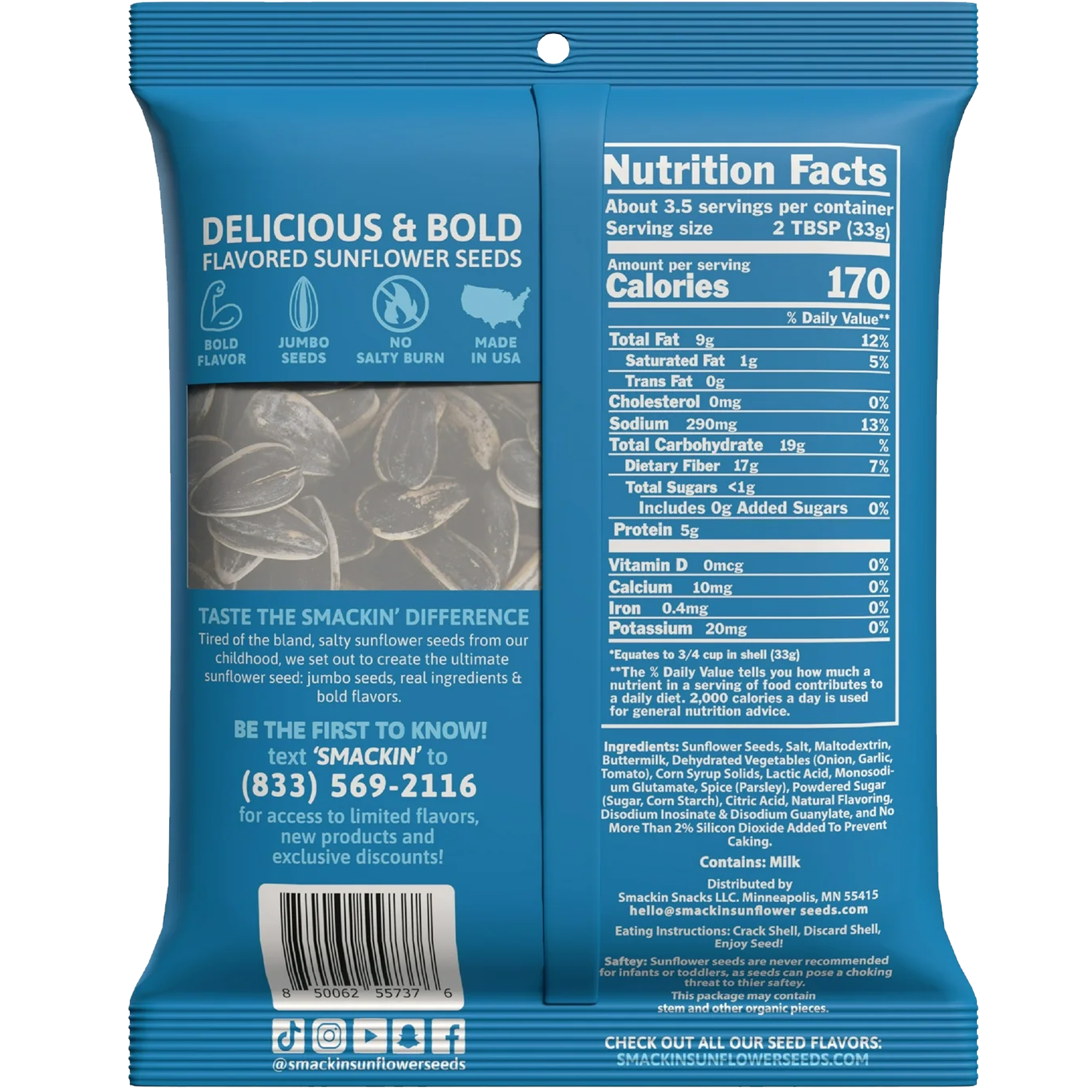 Smackin Sunflower Seeds alternate view