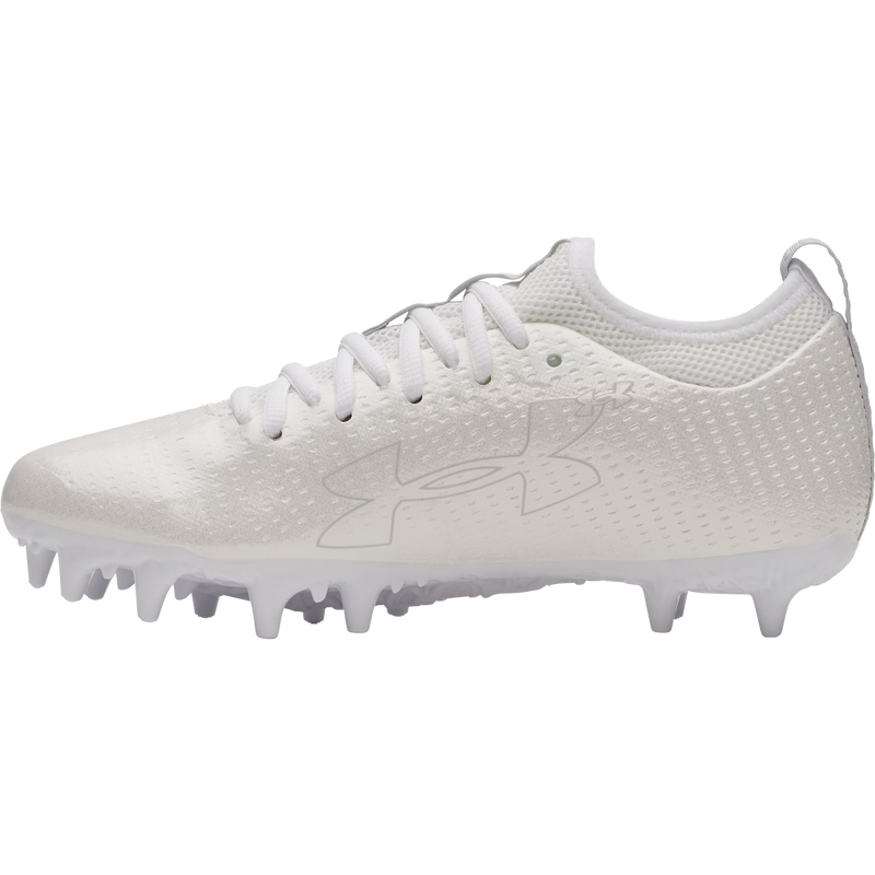 Youth Blur Select Jr, Under Armour Youth Blur Select Jr in 100-White/White/Halo Grey inside right profile