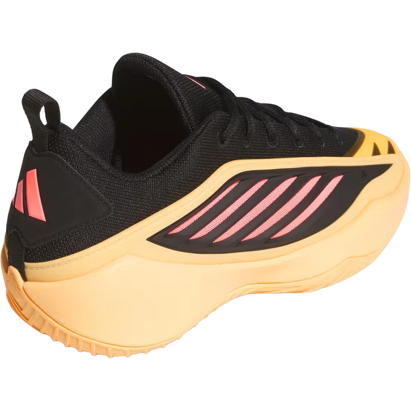 Anthony Edwards Believe That 1 'With Love', Adidas Anthony Edwards Believe That 1 'With Love' in Core Back Acid Orange lateral view with heel detail