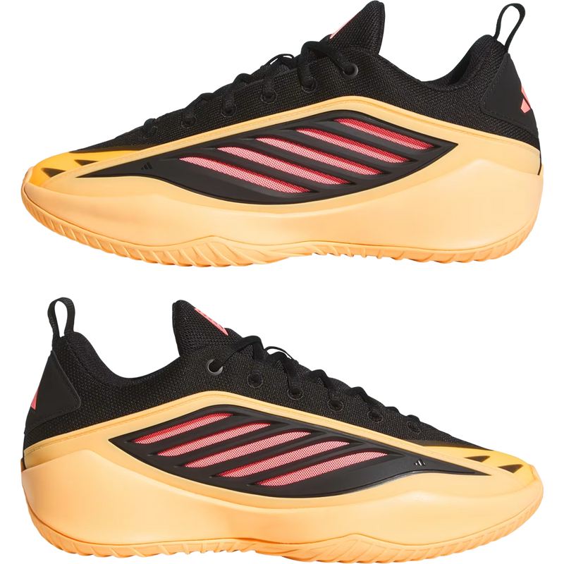 Anthony Edwards Believe That 1 'With Love', Adidas Anthony Edwards Believe That 1 'With Love' in Core Back Acid Orange lateral view side by side