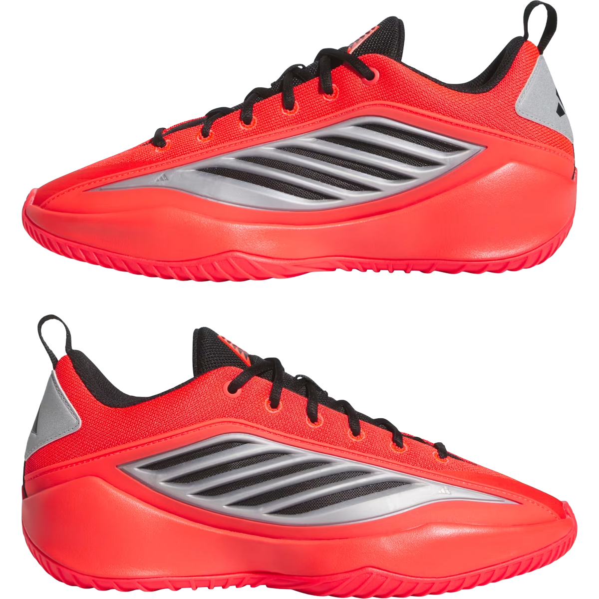 Adidas Anthony Edward Believe That 1 'Alphadawg' in Pure Ruby Core Black Cloud White side by side