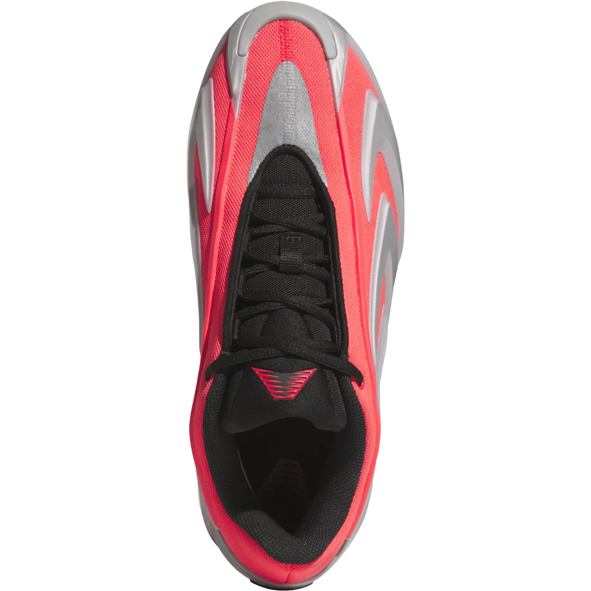 Adidas Anthony Edwards 3 in Lucid Red Silver and metallic top view