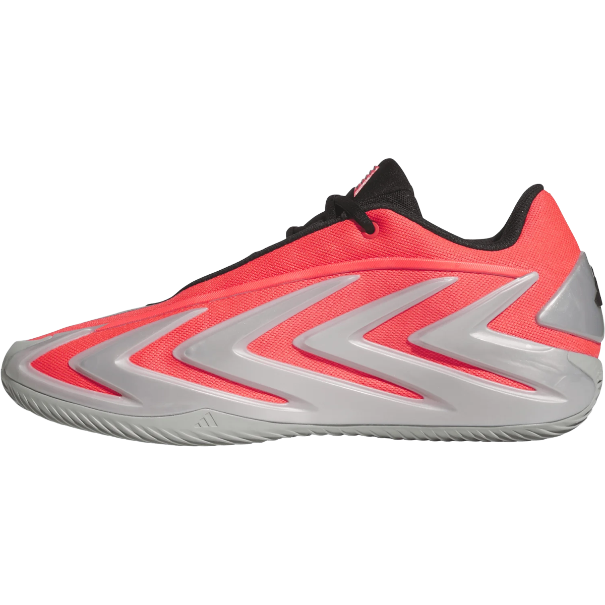 Adidas Anthony Edwards 3 in Lucid Red Silver and metallic left facing