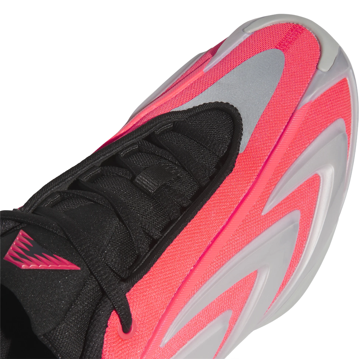 Adidas Anthony Edwards 3 in Lucid Red Silver and metallic toe detail