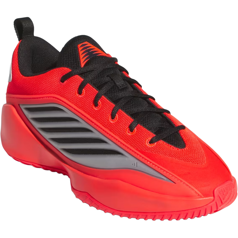 Adidas Youth Anthony Edwards Believe That 1 in Pure Ruby Core Black Cloud White angled