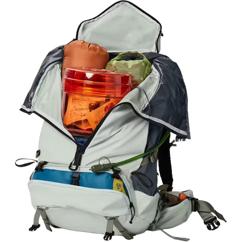 Skala 60L Backpack, Yeti Skala 60L Backpack in Ridgeline loaded and open